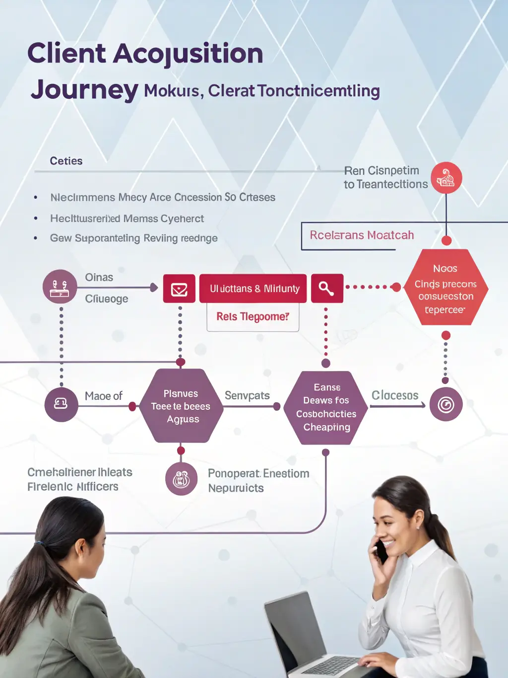 A visually appealing graphic showcasing the process of lead nurturing, from initial contact to conversion, highlighting the key steps and benefits.
